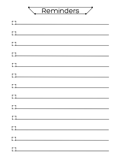 To-Do, Reminder, Monthly Check List